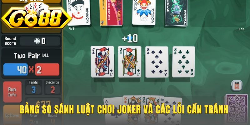 Cách chơi bài Joker hiệu quả cần tránh các lỗi sai phổ biến