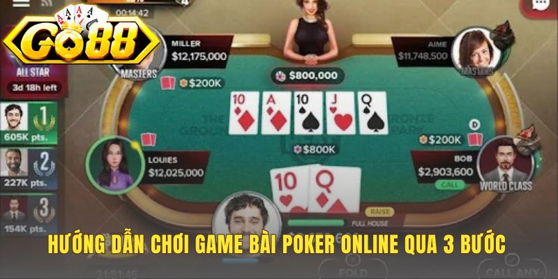 Chơi game bài Poker online qua 3 bước đăng ký và nạp tiền